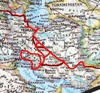Route in Iran