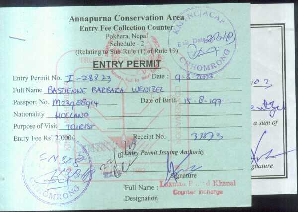 De skipas voor het Annapurna gebied