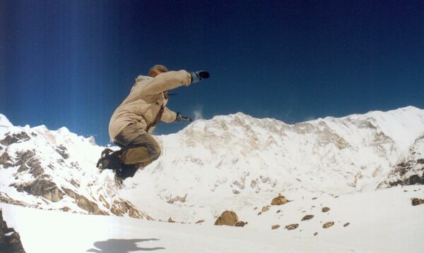 Skisprong voor de Annapurna I