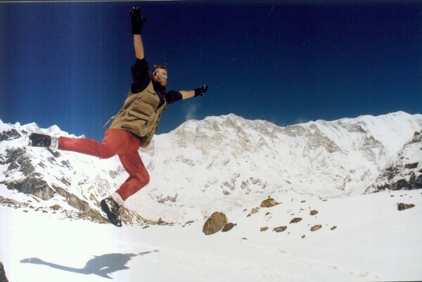 Jump in front of the Annapurna I