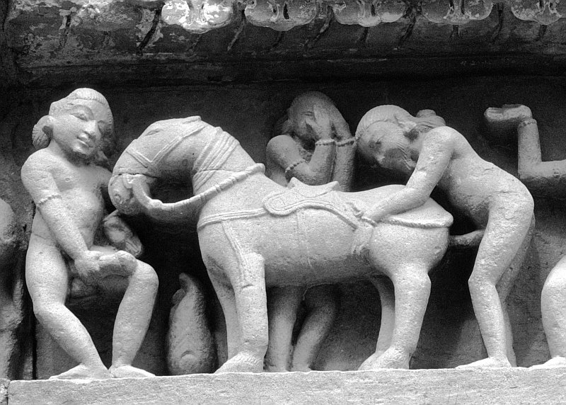 Sculpture at the Hindu temples of Khajuraho