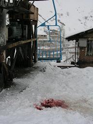 Bloody chair lift