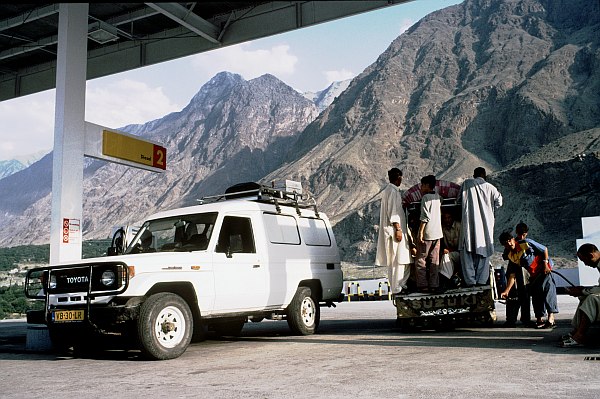 A Shell petrolstation at Gilgit, Pakistan