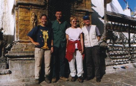 De familie Voogt in Kathmandu